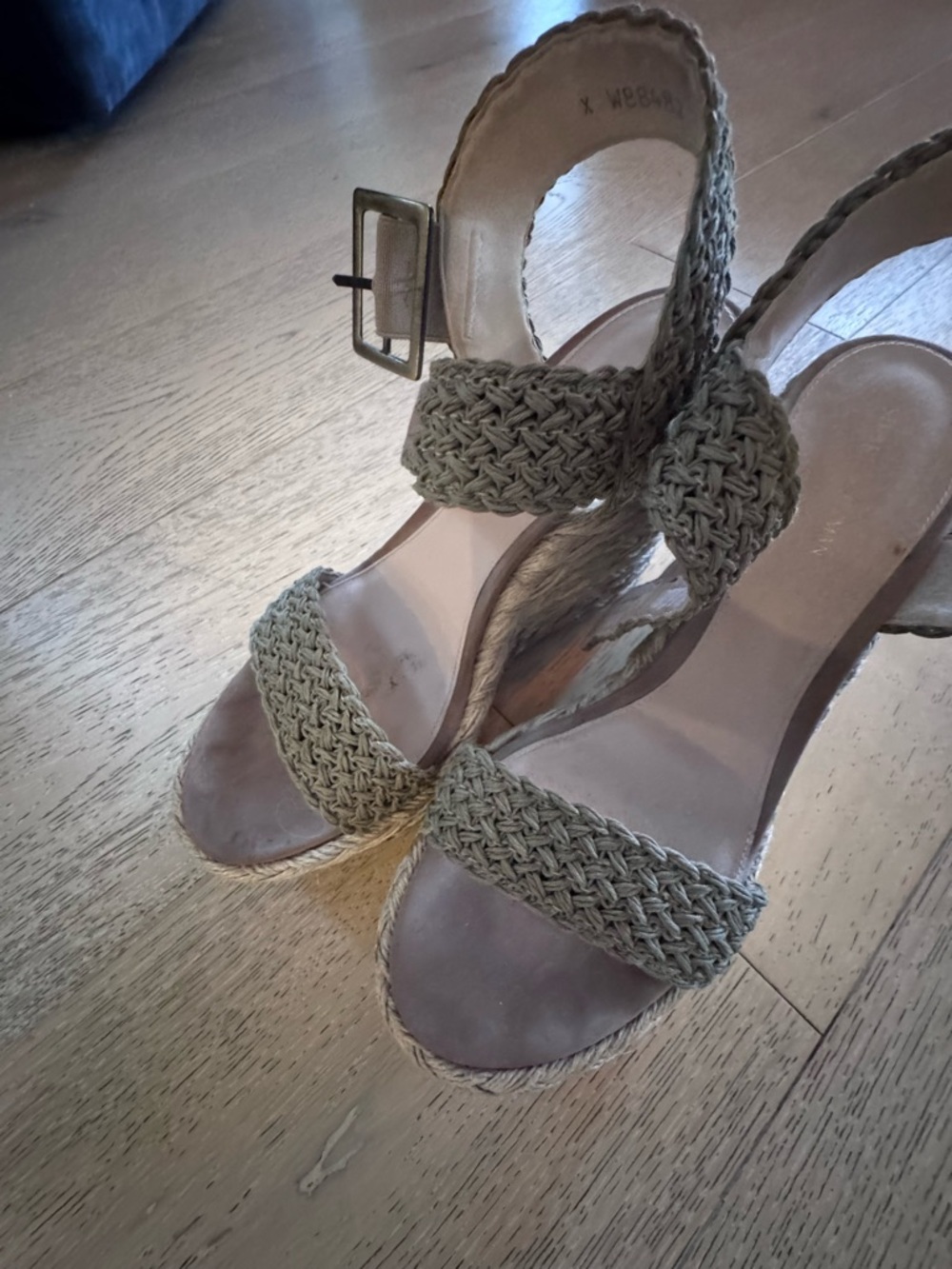 Stuart Weitzman Braided Strap Espadrille Wedge Sandals - Natural